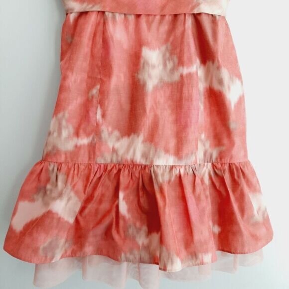 BCBG Max Azria Erin Strapless Ruffle Hem Satin Mini Dress Sz 4 - Picture 6 of 15